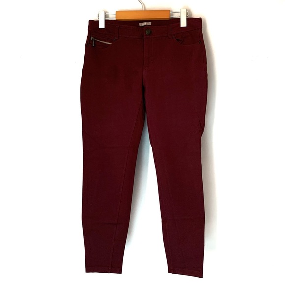 Maurices Burgundy Ladies Size Medium Jeggings - Picture 1 of 10